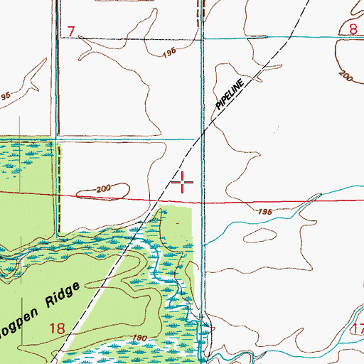 Topographic Map of Bald Knob National Wildlife Refuge, AR
