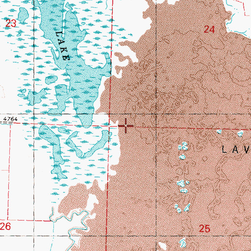 Topographic Map of Carey Lake Migratory Bird Management Area, ID
