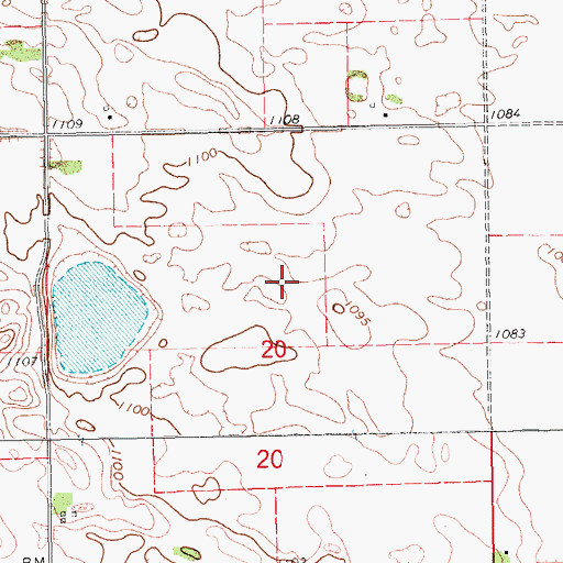 Topographic Map of Cass County Waterfowl Production Area, ND