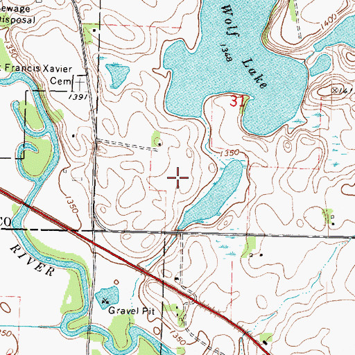 Topographic Map of Cottonwood County Waterfowl Production Area, MN