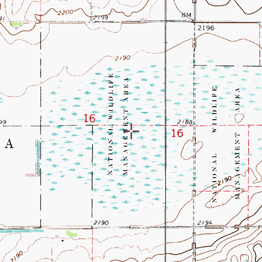 Topographic Map of Kearney County Waterfowl Production Area, NE