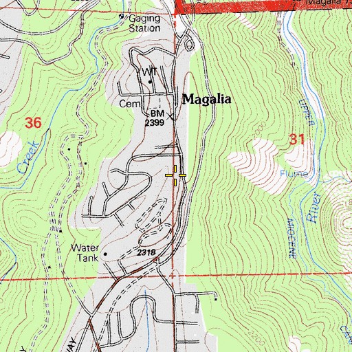 Topographic Map of Ridgeview High School, CA