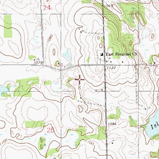 Topographic Map of Polk County Waterfowl Production Area, WI