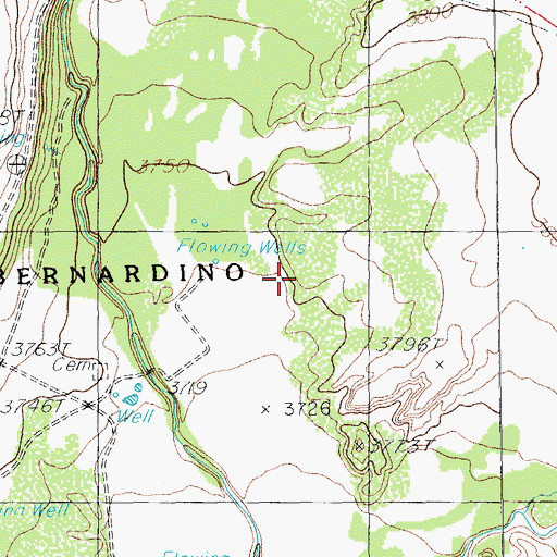 Topographic Map of San Bernardino National Wildlife Refuge, AZ