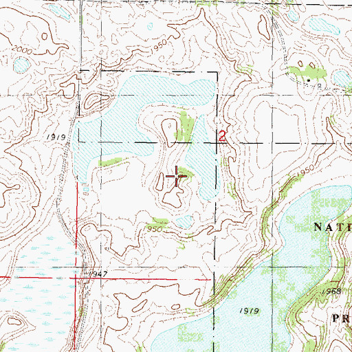 Topographic Map of Sheridan County Waterfowl Production Area, ND