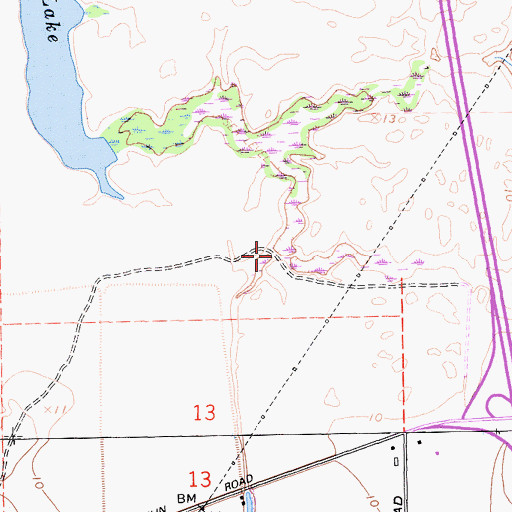 Topographic Map of Stone Lakes National Wildlife Refuge, CA
