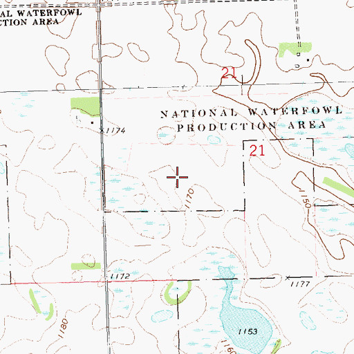 Topographic Map of Traverse County Waterfowl Production Area, MN