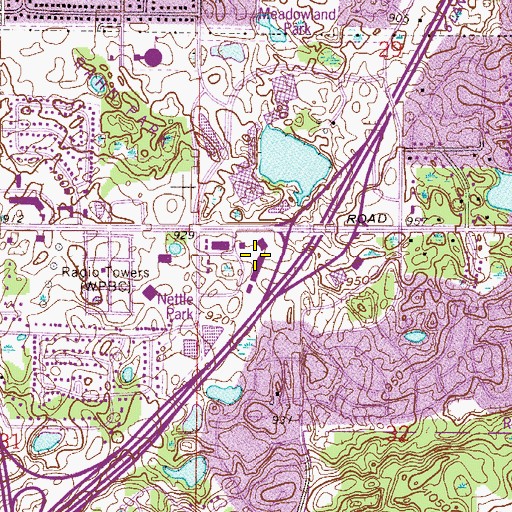 Topographic Map of Cliff Lake Post Office, MN