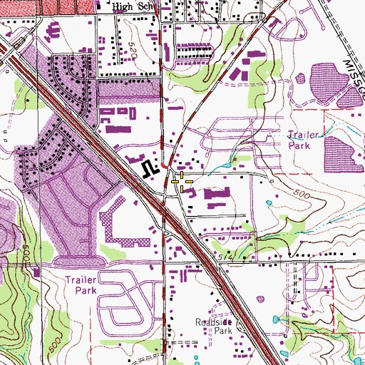 Topographic Map of Lewisville Fire Department Firehouse 7, TX