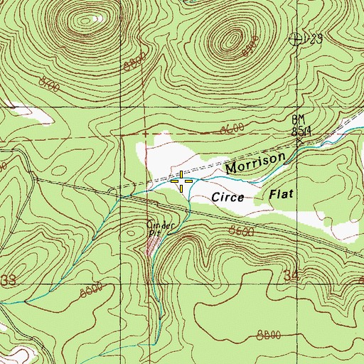 Topographic Map of Circe Flat, AZ