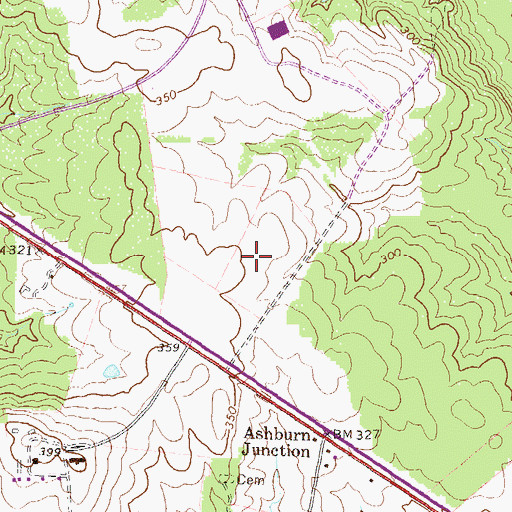 Topographic Map of Lansdowne Volunteer Fire and Rescue Station 22, VA