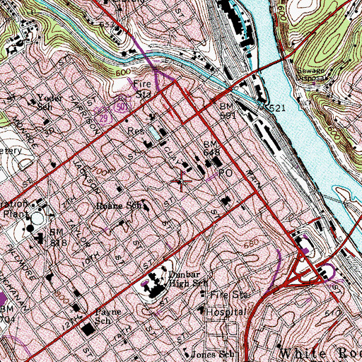 Topographic Map of Blue Ridge Regional Jail, VA