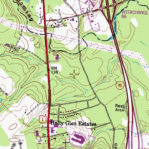 Topographic Map of Henrico County Police Department - Central Station, VA