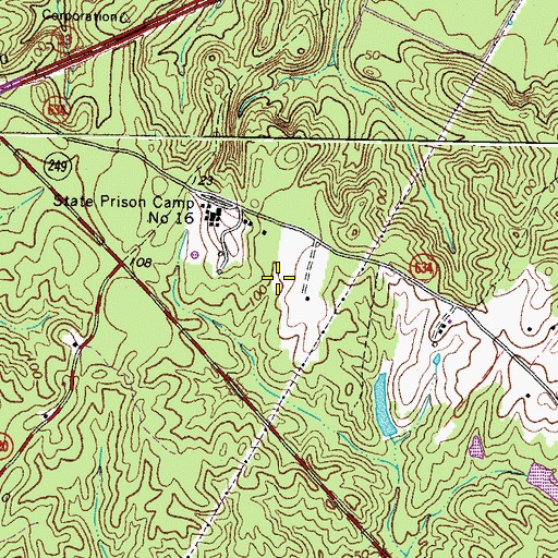 Topographic Map of Henrico County Regional Jail East, VA