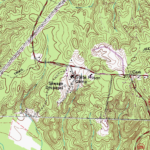 Topographic Map of Stafford Men's Diversion Center, VA