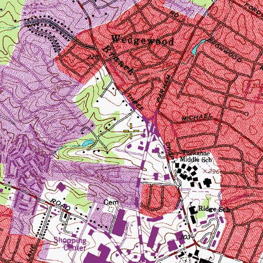 Topographic Map of Regency Post Office, VA
