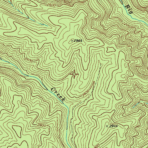 Topographic Map of Big Draft Wilderness, WV