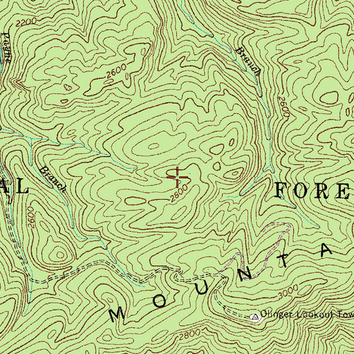 Topographic Map of Stone Mountain Wilderness, VA