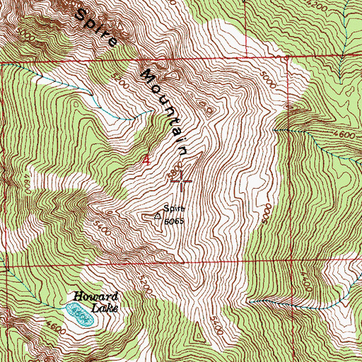 Topographic Map of Wild Sky Wilderness, WA