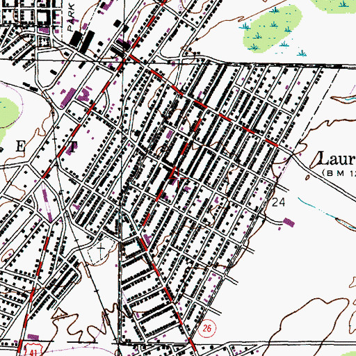 Topographic Map of Laurium Post Office, MI