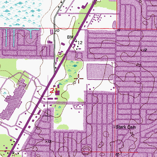 Topographic Map of Embassy Crossing Post Office, FL