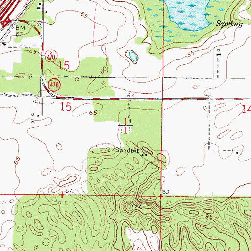 Topographic Map of Panasoffkee Cemetery, FL