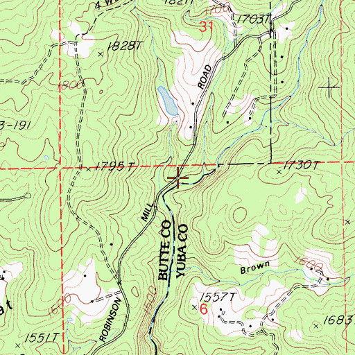 Topographic Map of Negro Creek, CA