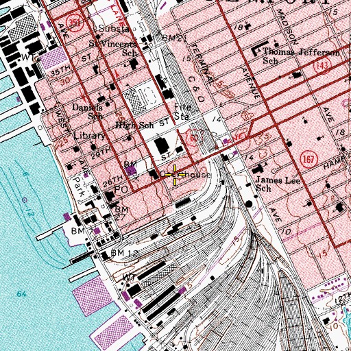 Topographic Map of Newport News Juvenile Detention Center, VA