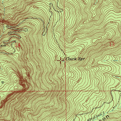 Topographic Map of Clark Spring, AZ