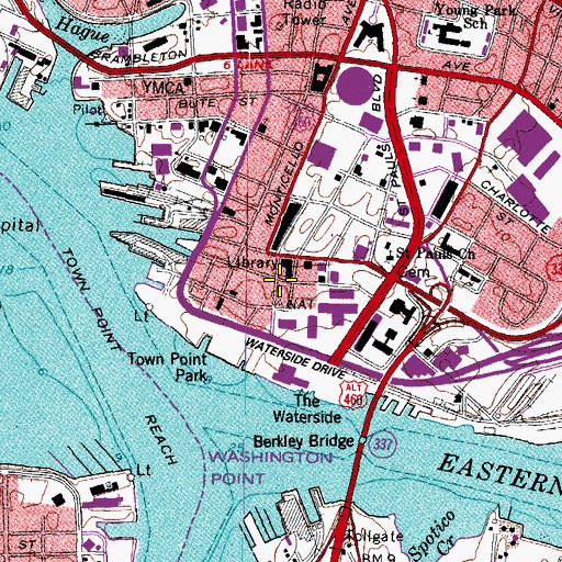 Topographic Map of Customhouse Post Office, VA