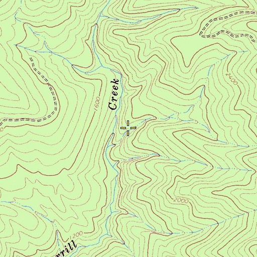 Topographic Map of Sulphur Spring, CA