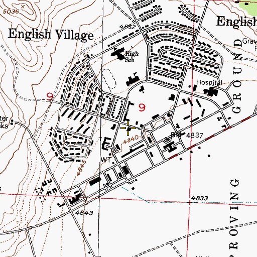 Topographic Map of Dugway Post Office, UT