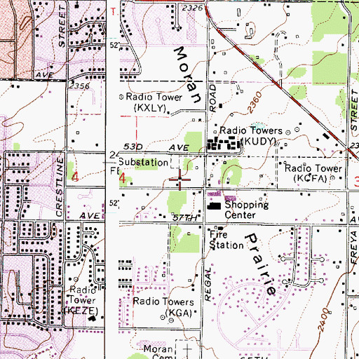 Topographic Map of Regal Post Office, WA