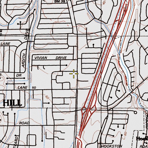Topographic Map of Pleasant Hill Post Office, CA