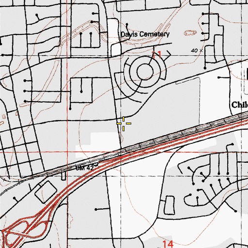 Topographic Map of Davis Post Office, CA
