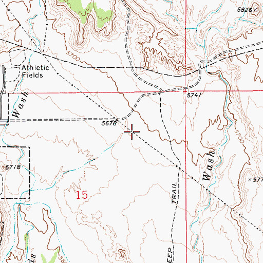 Topographic Map of Cliffview Cemetery, UT