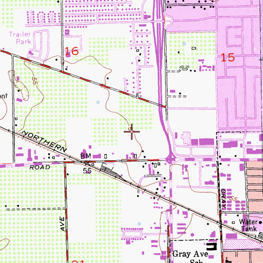 Topographic Map of Sutter County Sheriff's Office, CA