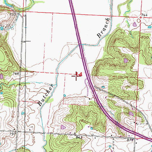 Topographic Map of Flecher Field, MO