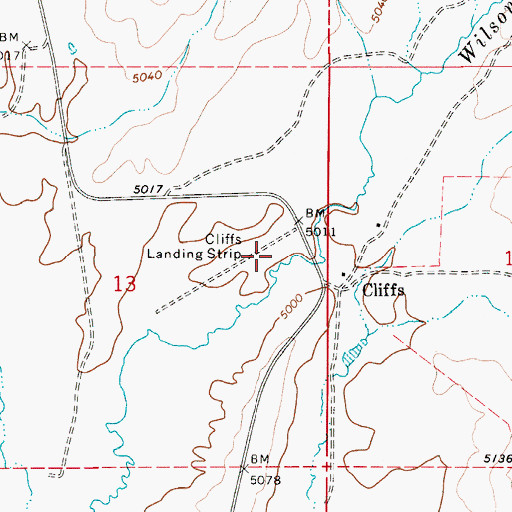 Topographic Map of Canyon Airport, ID