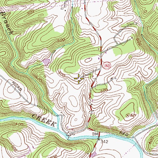 Topographic Map of Links Airport, MD