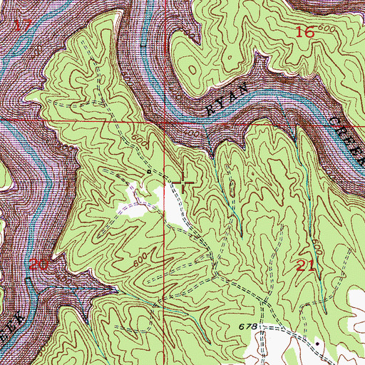 Topographic Map of Rocky Springs Airpark, AL
