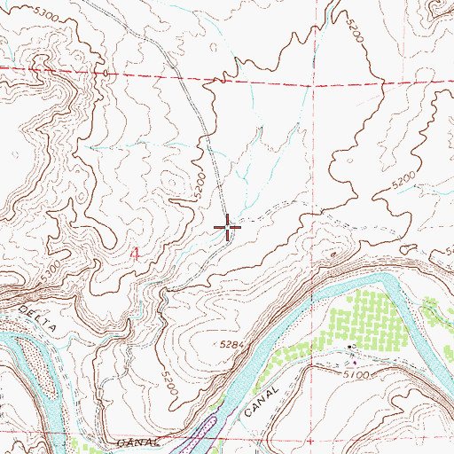 Topographic Map of Gunnison River Farms Airport, CO
