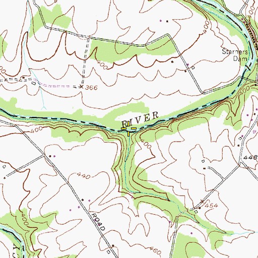Topographic Map of Bridgeport Brigade Creek, MD