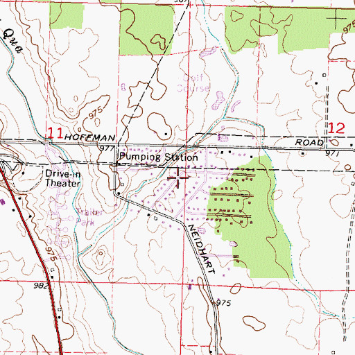 Topographic Map of Southern Estates, OH