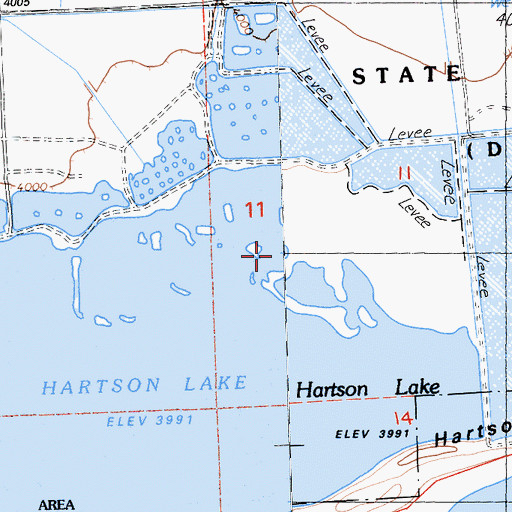 Topographic Map of Honey Lake State Wildlife Area, CA