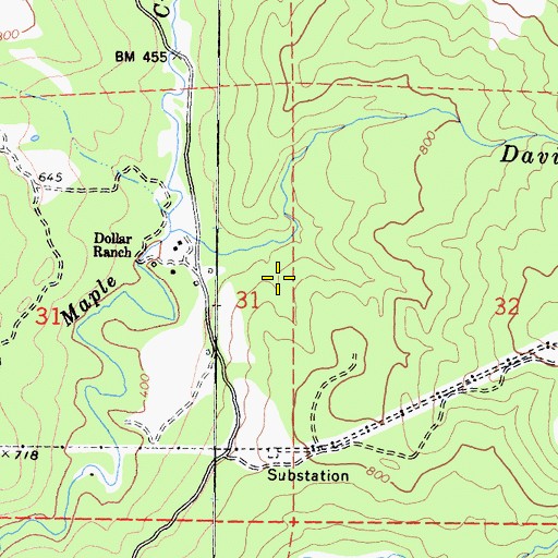 Topographic Map of Dolalr Ranch, CA