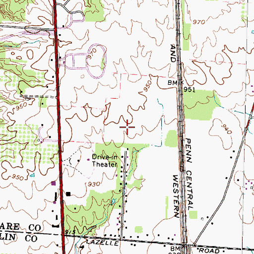 Topographic Map of Olentangy Meadows, OH