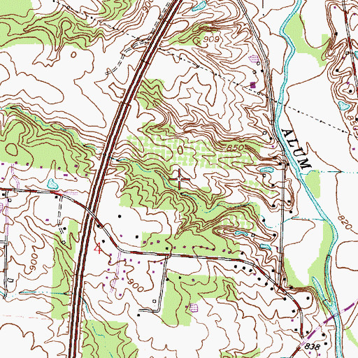 Topographic Map of The Woods At Bale Kenyon, OH