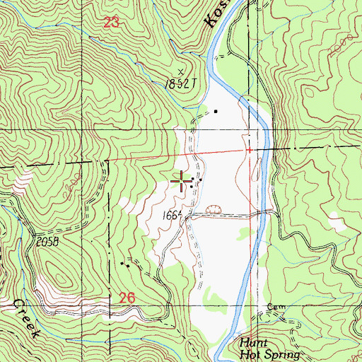 Topographic Map of Rayner, CA