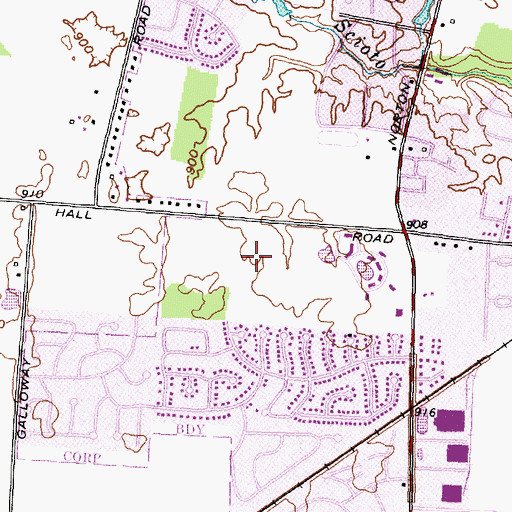 Topographic Map of Clifton Chase, OH